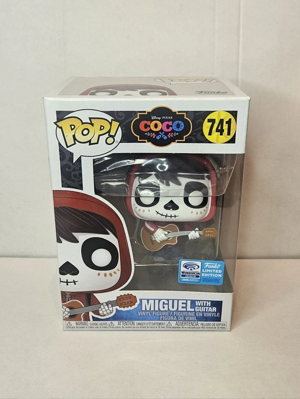 Funko Pop Disney Coco Miguel with Gutair Anaheim Wondercon Exclusive Sticker 741